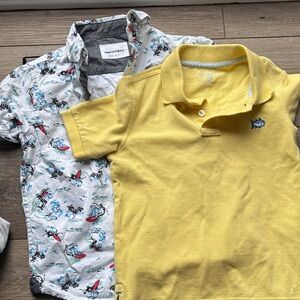 Tommy Bahama Kids White and Yellow Button Down Shirt